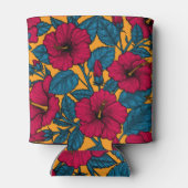 Hibiscus bloemen blikjeskoeler (Achterkant)