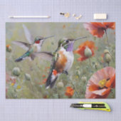 Hibiscus Bloemen en kolibrie Decoupage Tissuepapier (Craft)