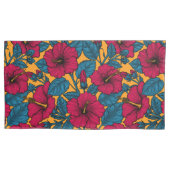 Hibiscus bloemen kussensloop (Voorkant-Links)