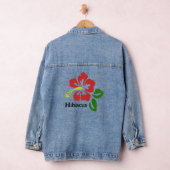Hibiscus Bloemen Ontwerp Denim Jas Jacket (Hangar)