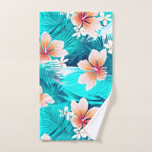 Hibiscus bloemen op het strand bad handdoek (Handdoek)