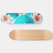 Hibiscus bloemen op het strand skateboard (Horizontaal)