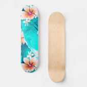 Hibiscus bloemen op het strand skateboard (Voorkant)