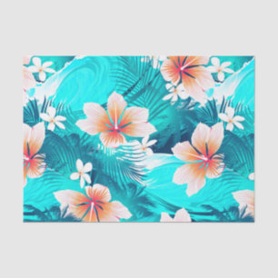 Hibiscus bloemen op het strand tissuepapier