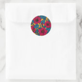 Hibiscus bloemen ronde sticker (Tas)
