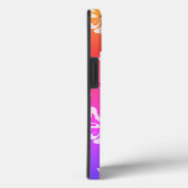 Hibiscus bloemen Sunset jouw naam iPhone Case (Achterkant / Rechts)