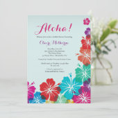 Hibiscus Bloemen Uitnodiging (Staand voorkant)