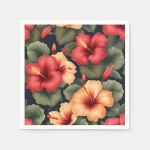 Hibiscus bloemenpatroon Servet