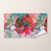 Hibiscus bloempatch handdoekset bad handdoek (Handdoek)