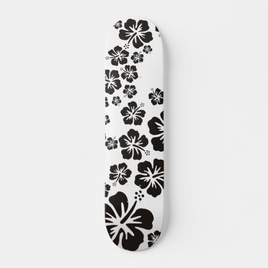 hibiscus blooms in het zwart skateboard (Voorkant)