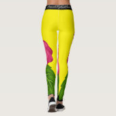 Hibiscus Blume Rosa Leggings (Dos)