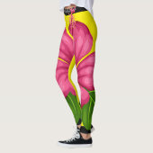 Hibiscus Blume Rosa Leggings (Gauche)