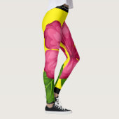 Hibiscus Blume Rosa Leggings (Droite)