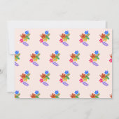 Hibiscus border Weduwen tonen tropische bloemen in Kaart (Achterkant)