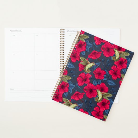 Hibiscus Botanique Vintage et Colibri (Devant avec enveloppe)