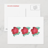 Hibiscus Briefkaart (Voorkant / Achterkant)