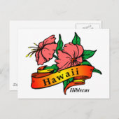 Hibiscus Briefkaart (Voorkant / Achterkant)