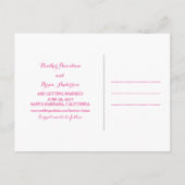 Hibiscus brossé floral Enregistrer la date Carte p (Dos)