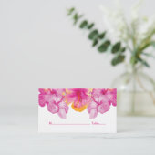 Hibiscus brossé Floral Mariage Cartes de Place (Debout devant)
