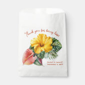 Hibiscus bruiloft Dank u voor tassen Bedankzakje (Voorkant)