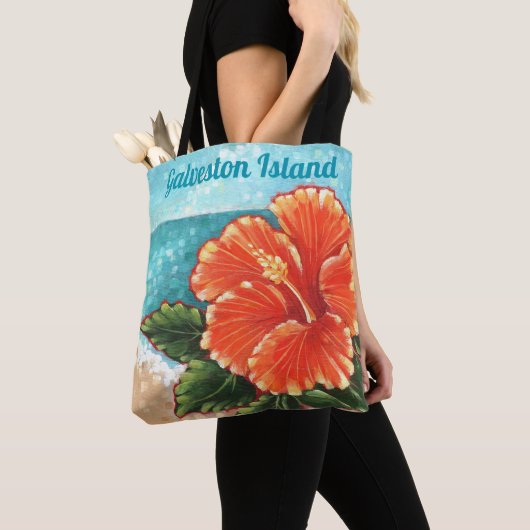 "Hibiscus by the Beach" Aangepaste Canvas tas (Dichtbij)