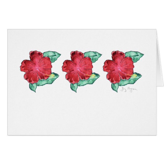 Hibiscus Cards (Voorkant Horizontaal)