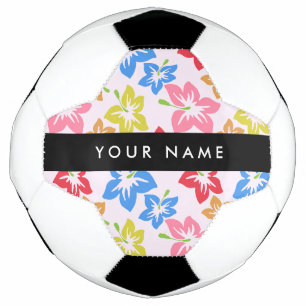 Hibiscus Coloré, Motif De Fleurs, Votre Nom
