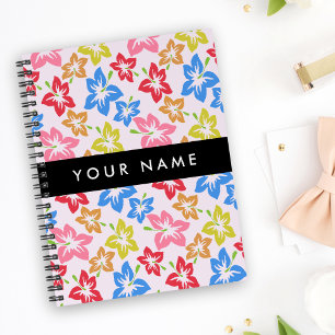 Hibiscus Coloré, Motif De Fleurs, Votre Nom