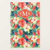 Hibiscus coloré Motif | Monogramme (Devant)