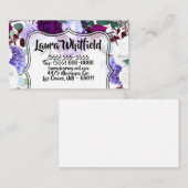 Hibiscus de la lavande carte de visite en blanc (Devant / Derrière)