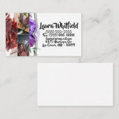 Hibiscus de la lavande carte de visite en blanc (Devant / Derrière)