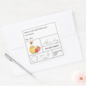 Hibiscus de l'apothèque Étiquette de miel infusé (Enveloppe)