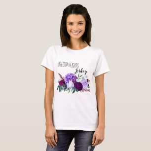 Hibiscus de T-shirts d'affaires personnalisés sur