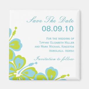Hibiscus Delight Save the Date Magneet
