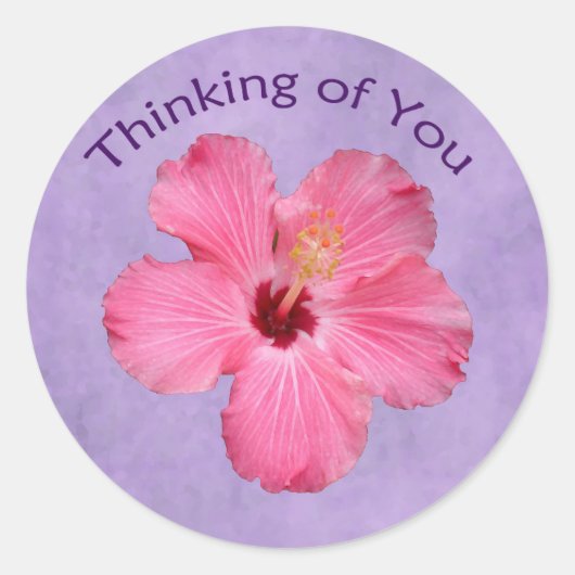 Hibiscus Denken aan je sticker (Voorkant)