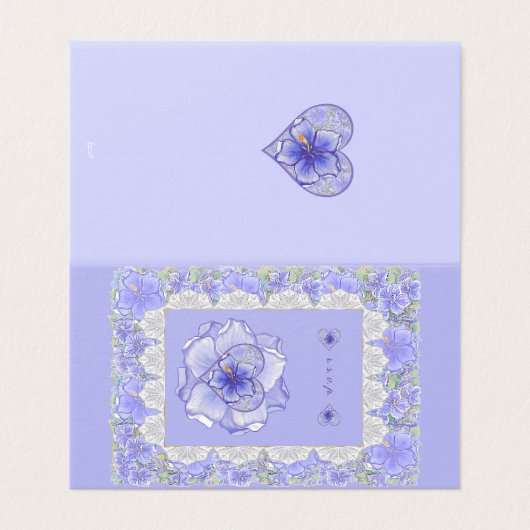 Hibiscus & dentelle BLEU (Outside Unfolded)