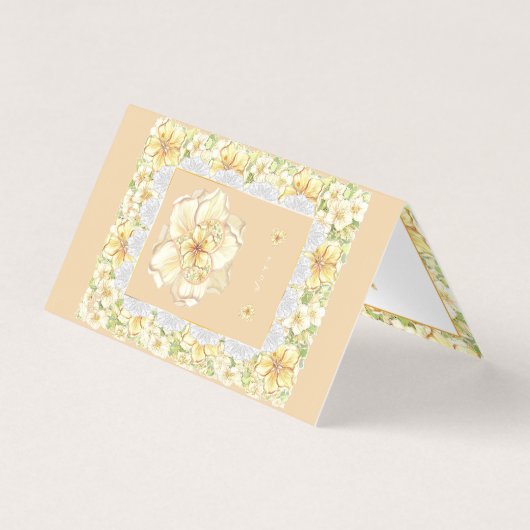 Hibiscus & dentelle JAUNE (Front)