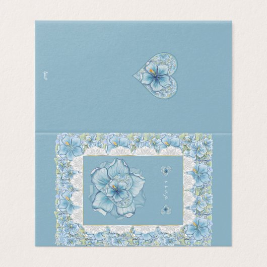 Hibiscus & dentelle TURQUOISE (Outside Unfolded)