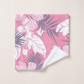 hibiscus des fleurs roses tropicales (Gant de toilette)
