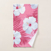 hibiscus des fleurs roses tropicales (Serviette à main)