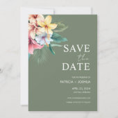 Hibiscus Destination Wedding Bewaar de datum Save The Date (Voorkant)