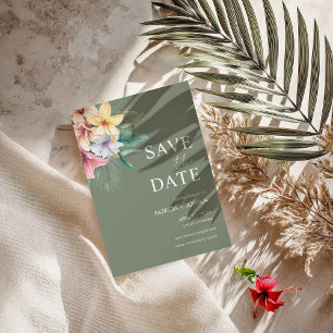 Hibiscus Destination Wedding Bewaar de datum Save The Date