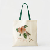 Hibiscus en Bird Embrace The Beauty Canvas tas (Voorkant)