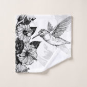 Hibiscus en kolibrie bad handdoek (Wasdoekje)