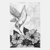 Hibiscus en kolibrie theedoek (Verticaal)