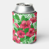 Hibiscus en palmbladeren blikjeskoeler (Blikje Achterkant)