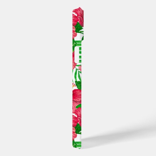 Hibiscus en palmbladeren Case-Mate iPhone case (Achterkant / Rechts)