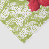 Hibiscus en tropische bladeren tissuepapier (Detail)