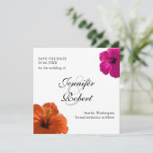 Hibiscus Enregistrer la date Invitation (Debout devant)