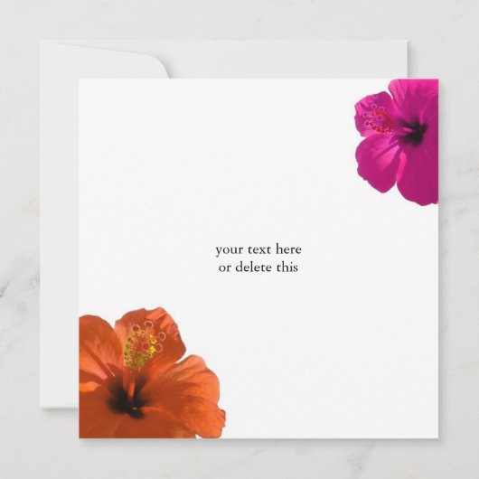 Hibiscus Enregistrer la date Invitation (Dos)